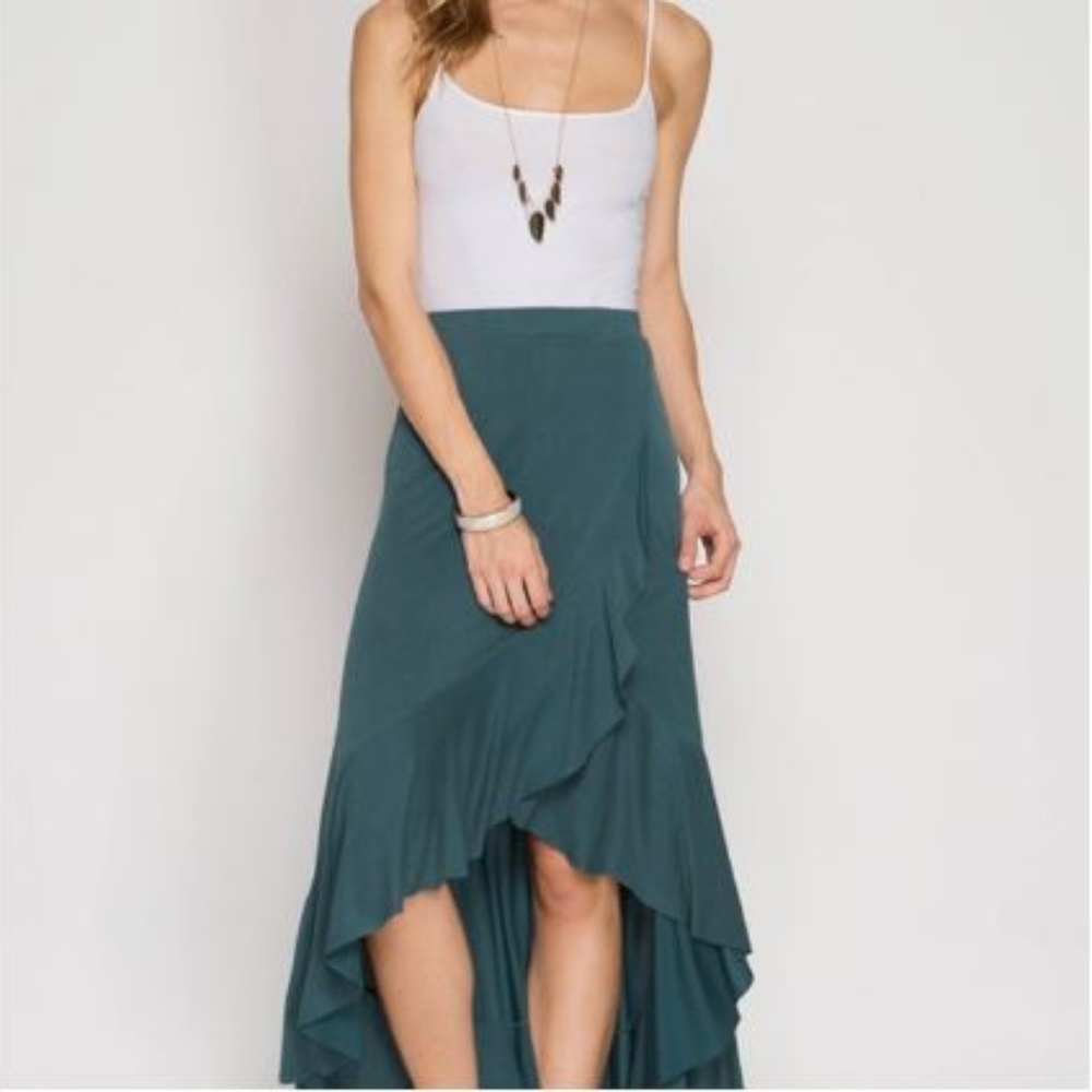 (NEW) Slate Ruffle Skirt